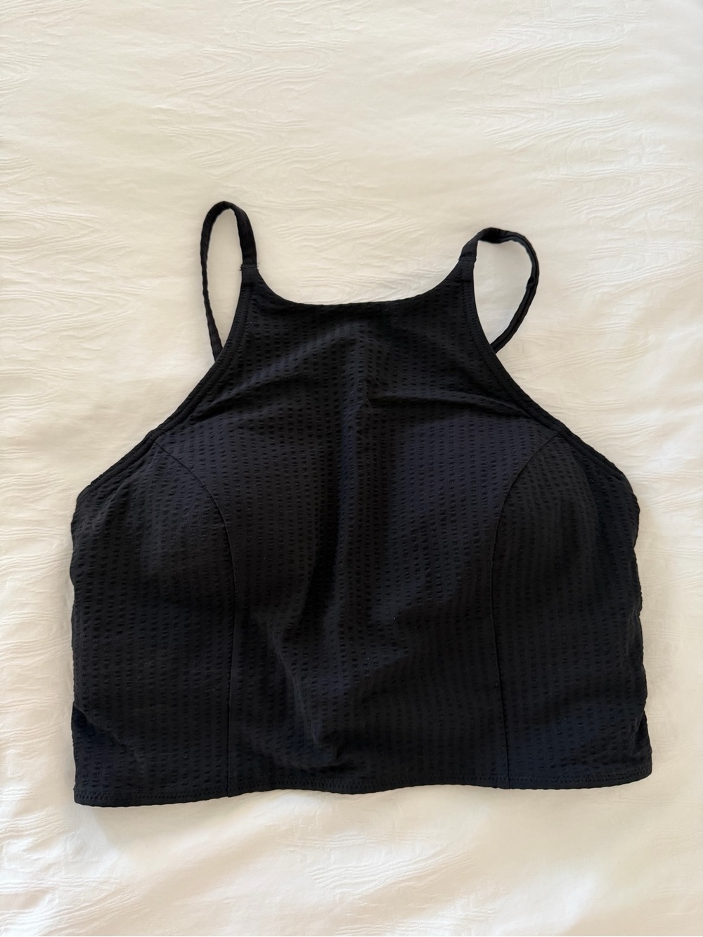 lululemon athletica Black High-Neck Swim Sports Bra